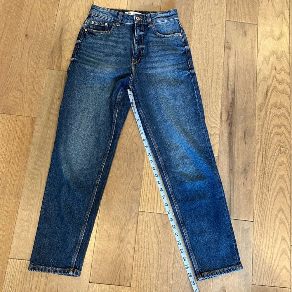 Zara Dark Blue Straight Jeans